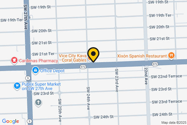 A map of a Bitcoin ATM located in Miami.