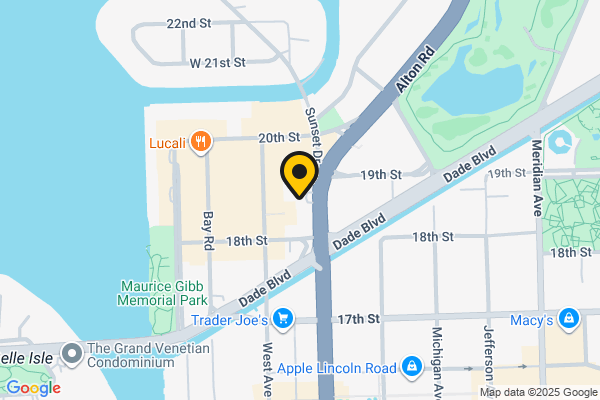 A map of a Bitcoin ATM located in Miami.